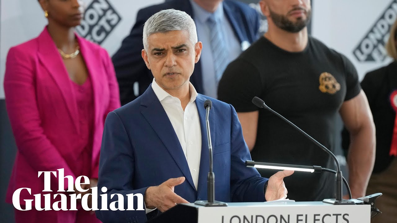 Sadiq Khan Gives Speech After Being Elected London Mayor For Third Term