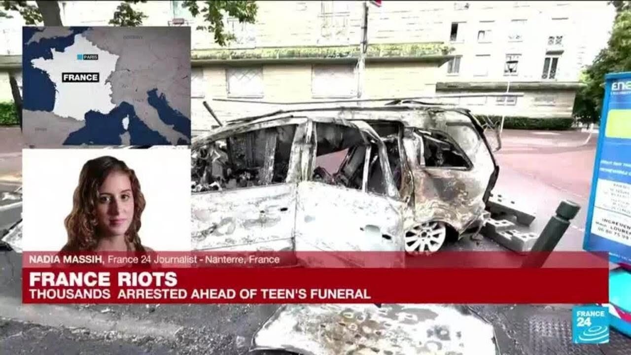 Funeral for teen killed by police begins in Nanterre, Paris suburb ...