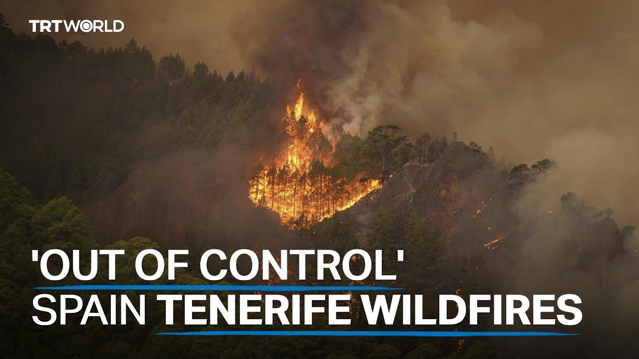 Spain struggles 'out of control' wildfire on Tenerife World News