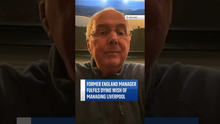 Sven-Goran Eriksson fulfills dying wish of managing Liverpool FC. #skynews