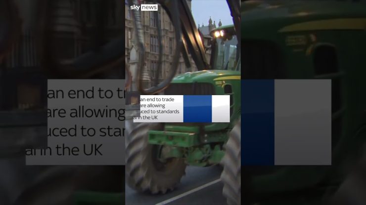 Farmers stage Westminster tractor protest