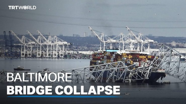Major bridge in Baltimore city collapses after ship collision