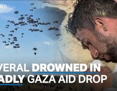 12 drown retrieving aid dropped off Gaza coast, Palestinian health authorities say