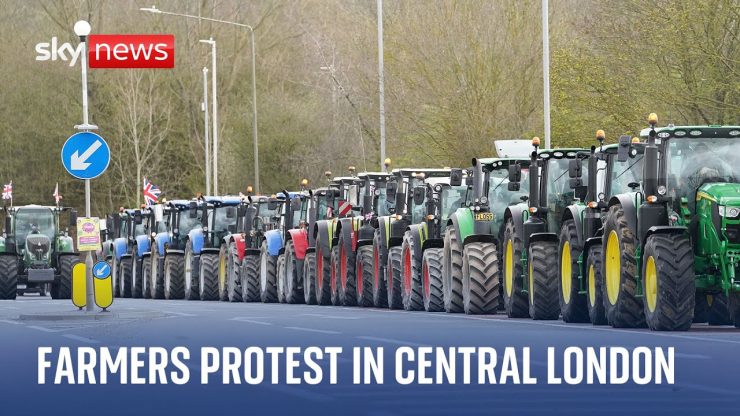 Watch live: British farmers protest against food imports