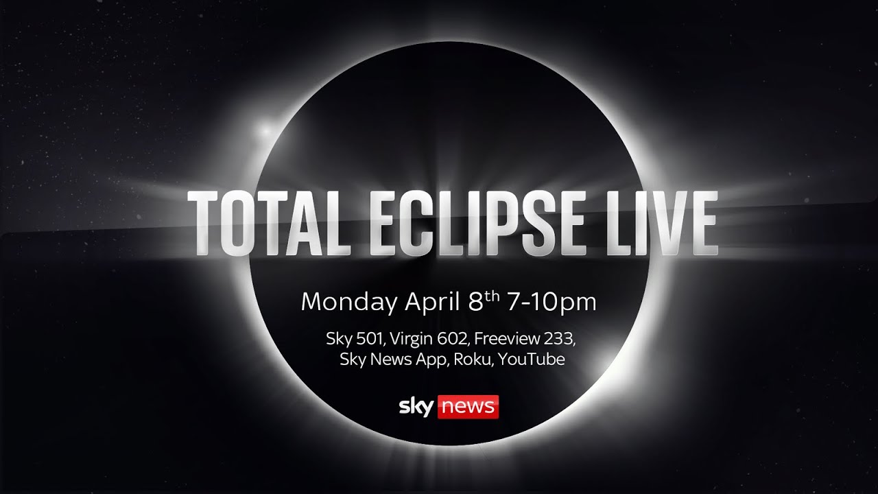 Sky News Solar Eclipse Special Programme with Yalda Hakim World News