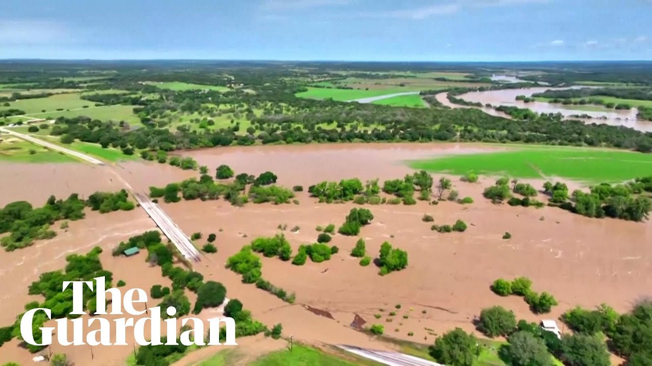 Drone footage shows extent of flooding in Texas - World News