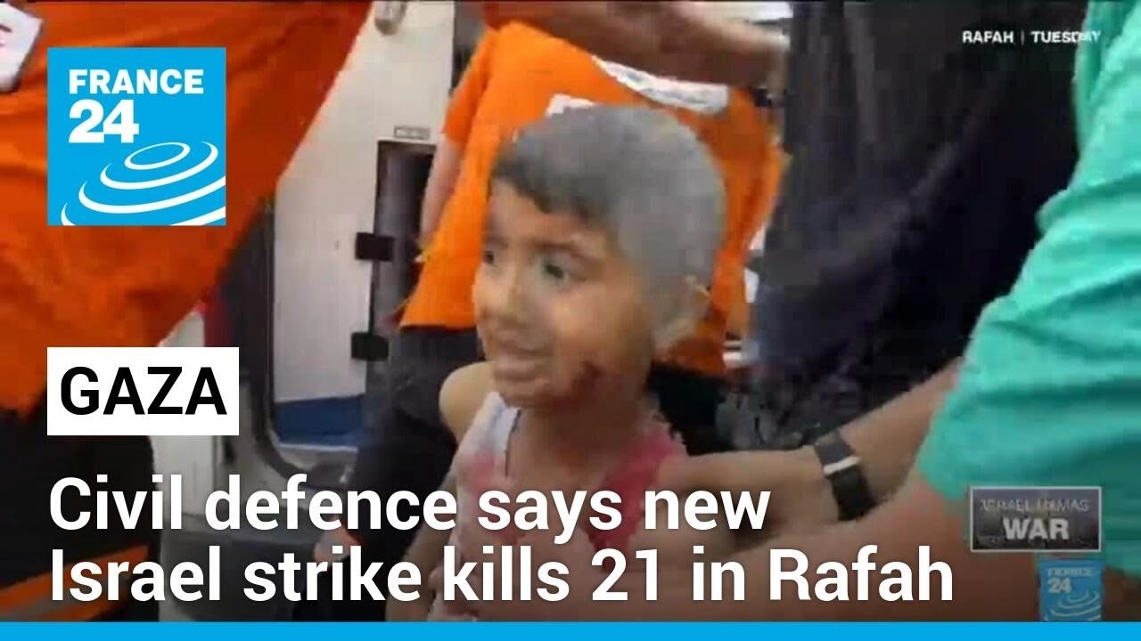 Gaza civil defence says new Israel strike kills 21 in west Rafah camp ...