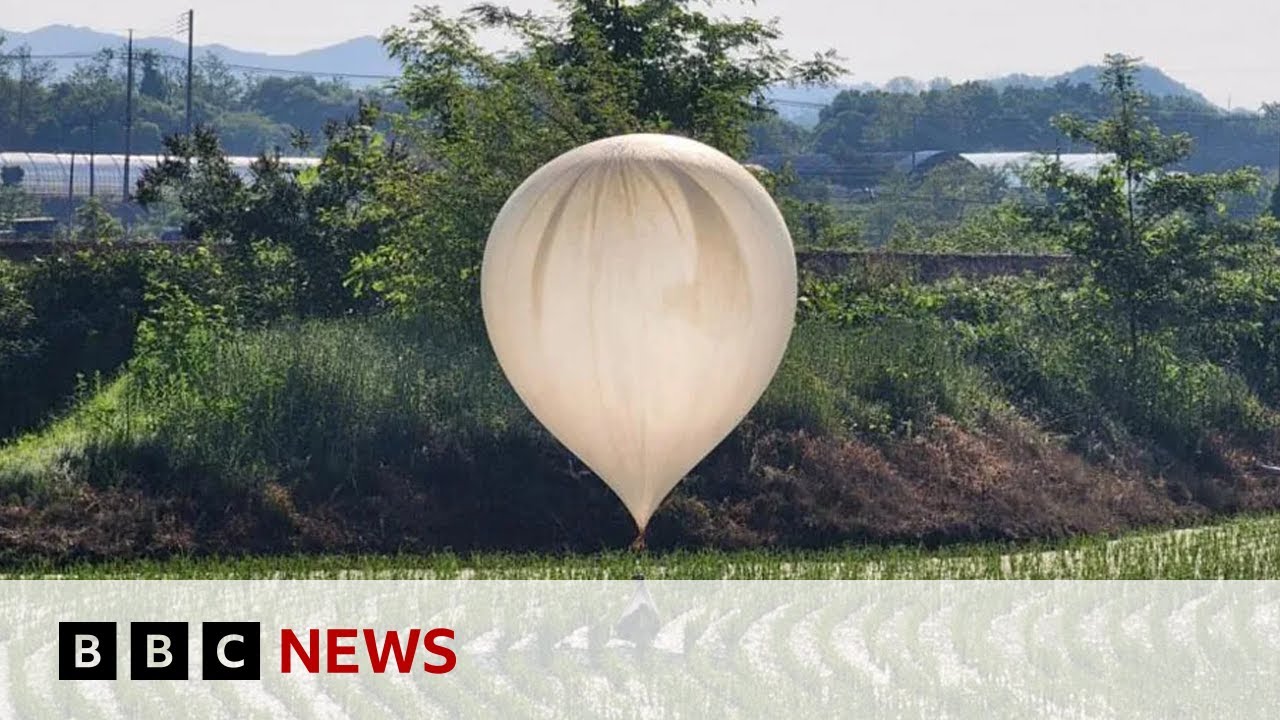 North Korea Drops Trash Balloons On South Korea | BBC News - World News