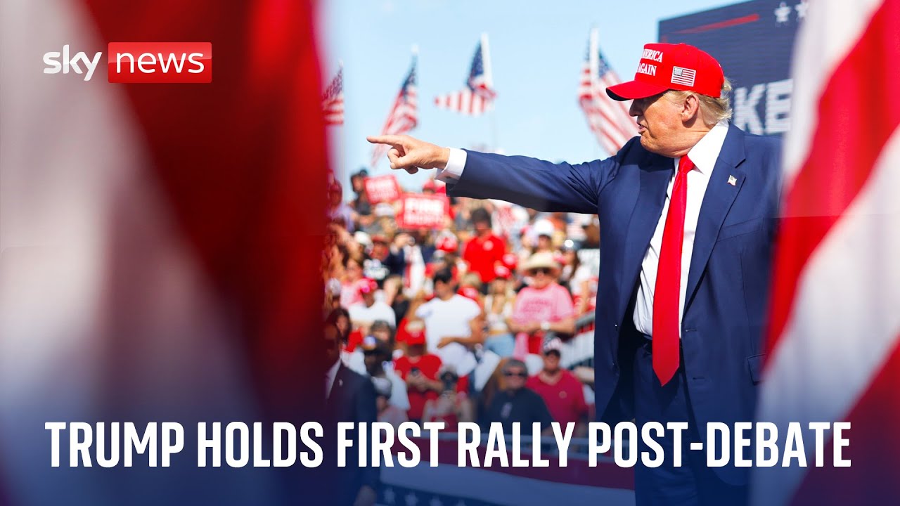 Donald Trump holds first campaign rally since 'disaster' for Biden in