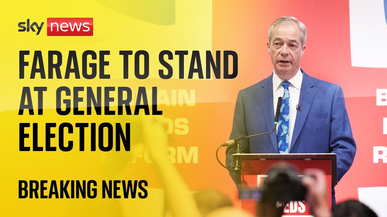 Farage to stand for election in Clacton and takes over leadership of