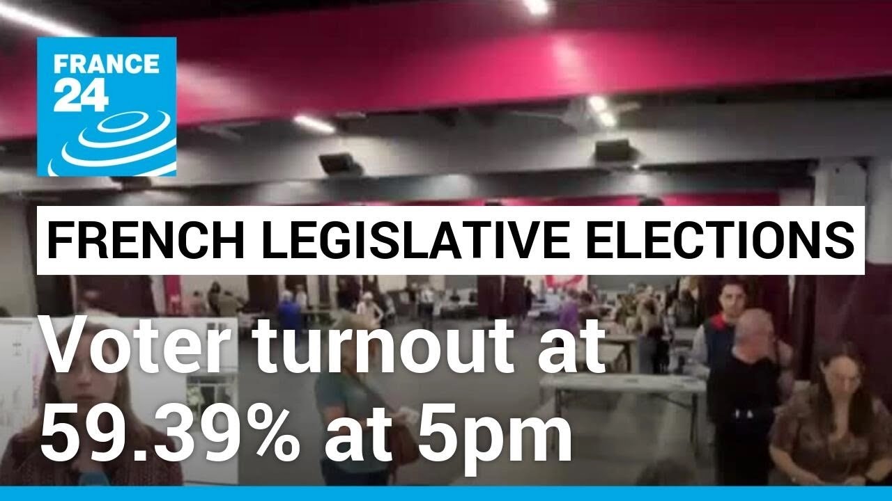 French legislative elections Voter turnout at 59.39 at 5pm • FRANCE