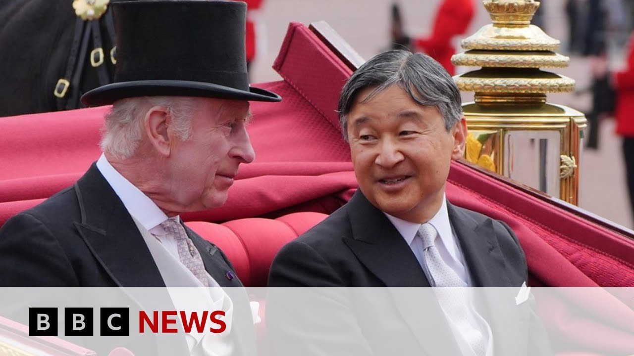 King Charles Queen Camillia and Prince William greet Japan's Emperor ...