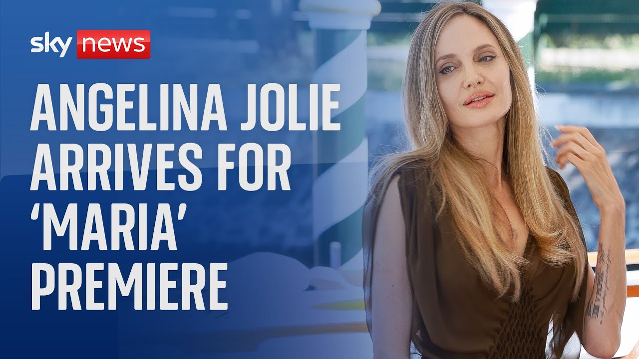 Watch live Angelina Jolie arrives at Venice Film Festival for the