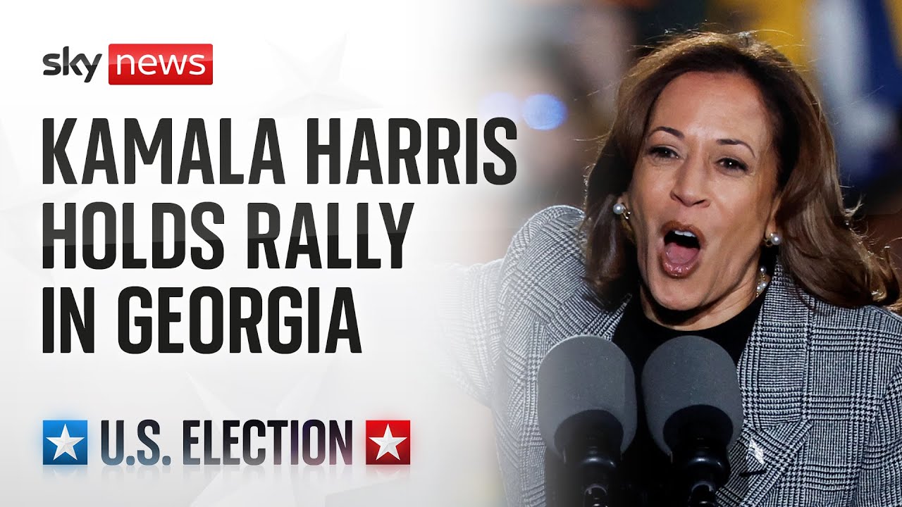 US election 2024 Kamala Harris speaks in World News