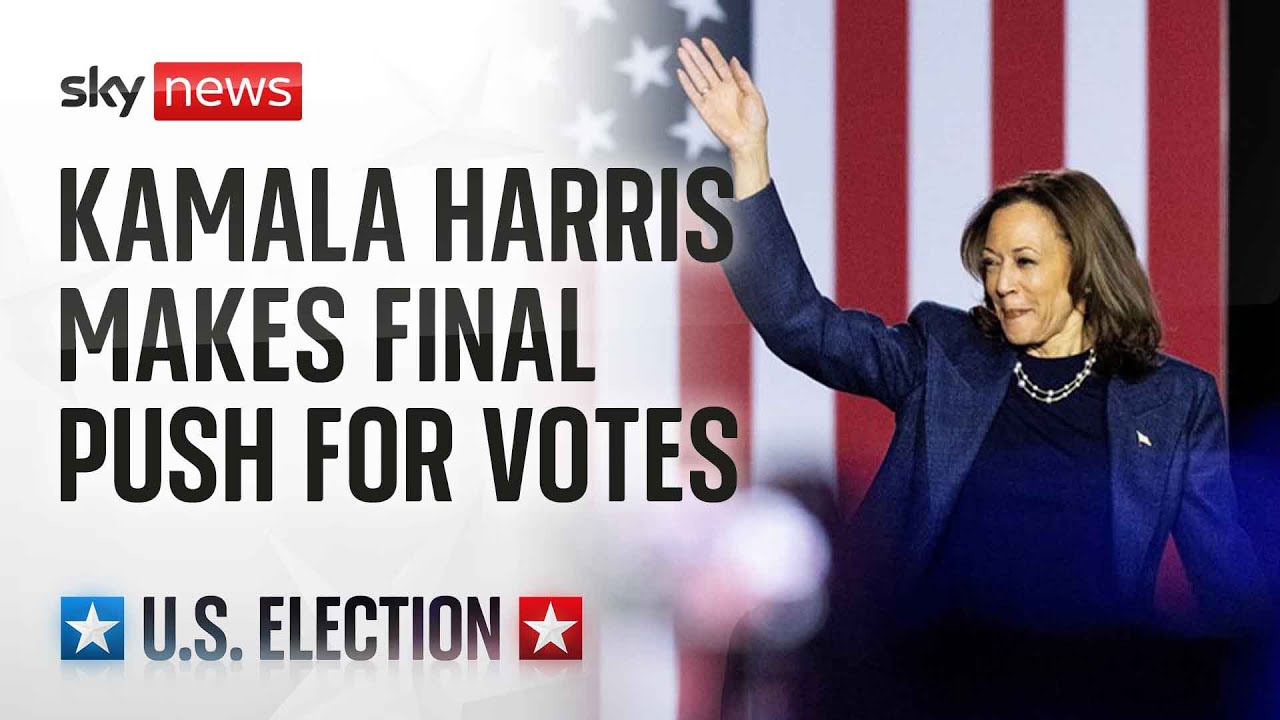 Watch live Kamala Harris makes final push for votes on eve of election