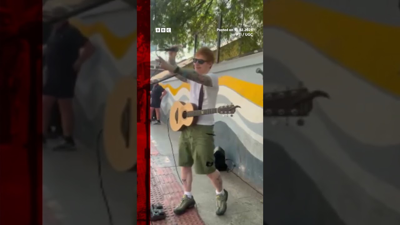 Police unplug Ed Sheeran's street performance in India. #India # ...