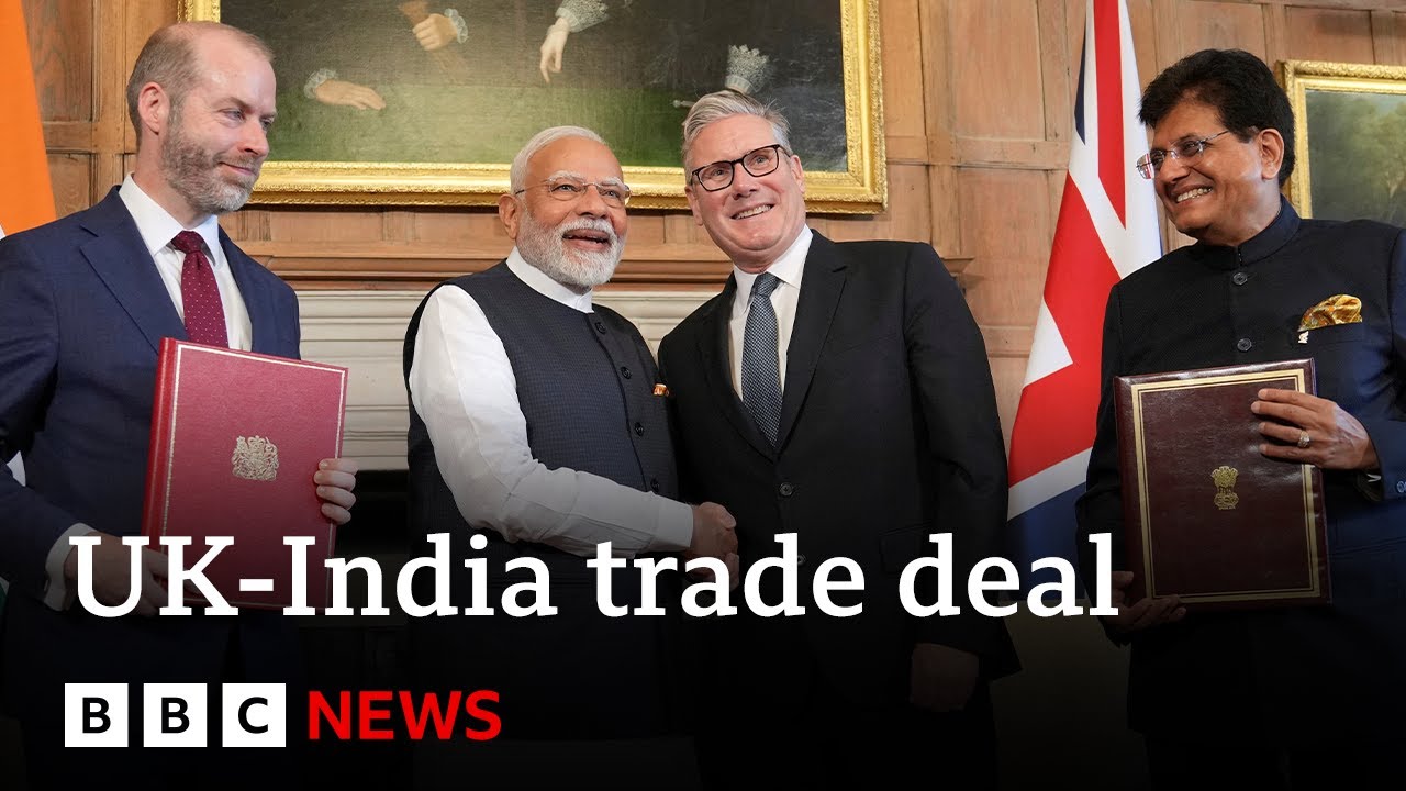 UK and India sign 'landmark' free trade deal | BBC News - World News