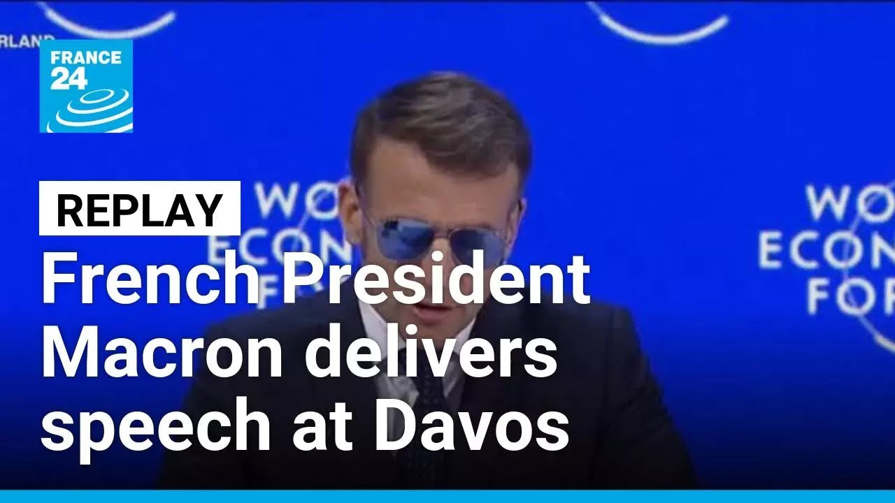 French President Emmanuel Macron Delivers Speech At Davos Forum