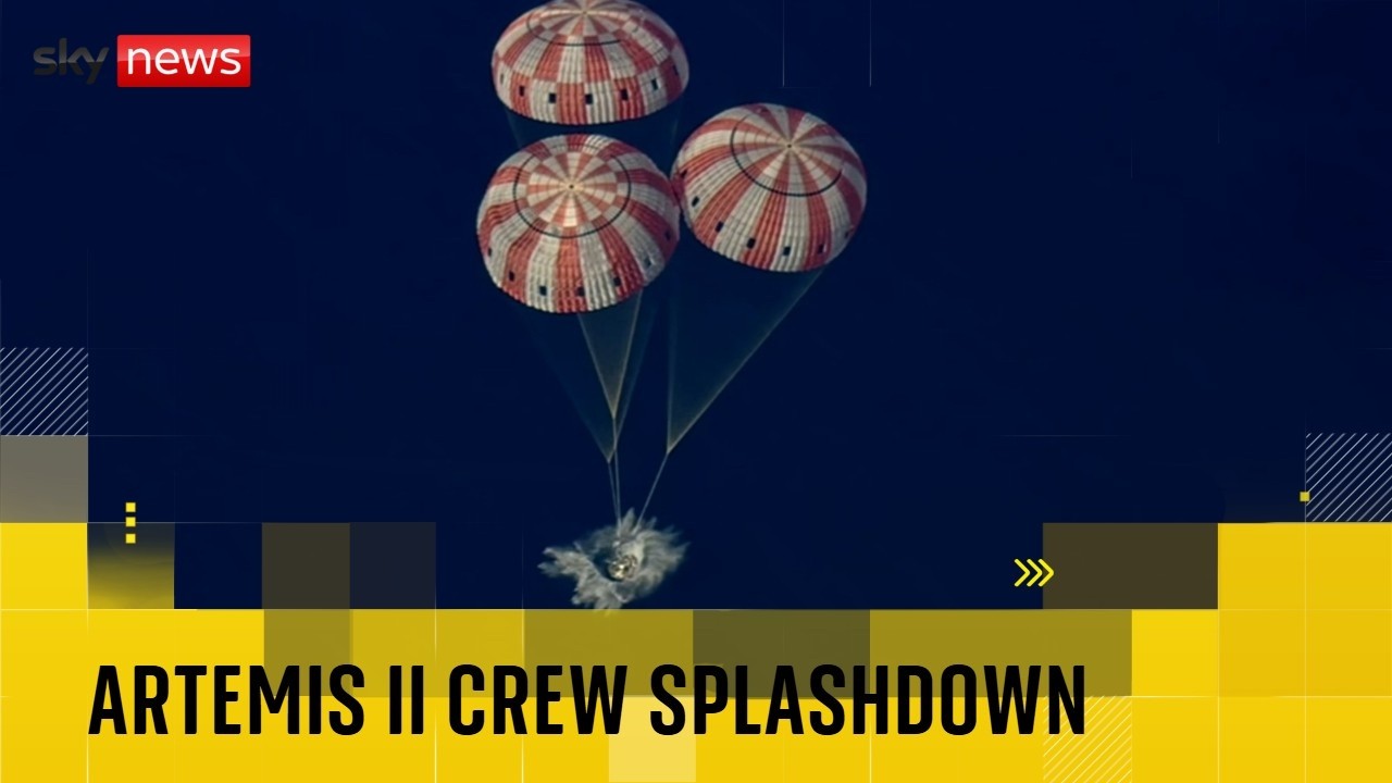 Splashdown! Artemis II crew return to Earth after historic moon mission ...